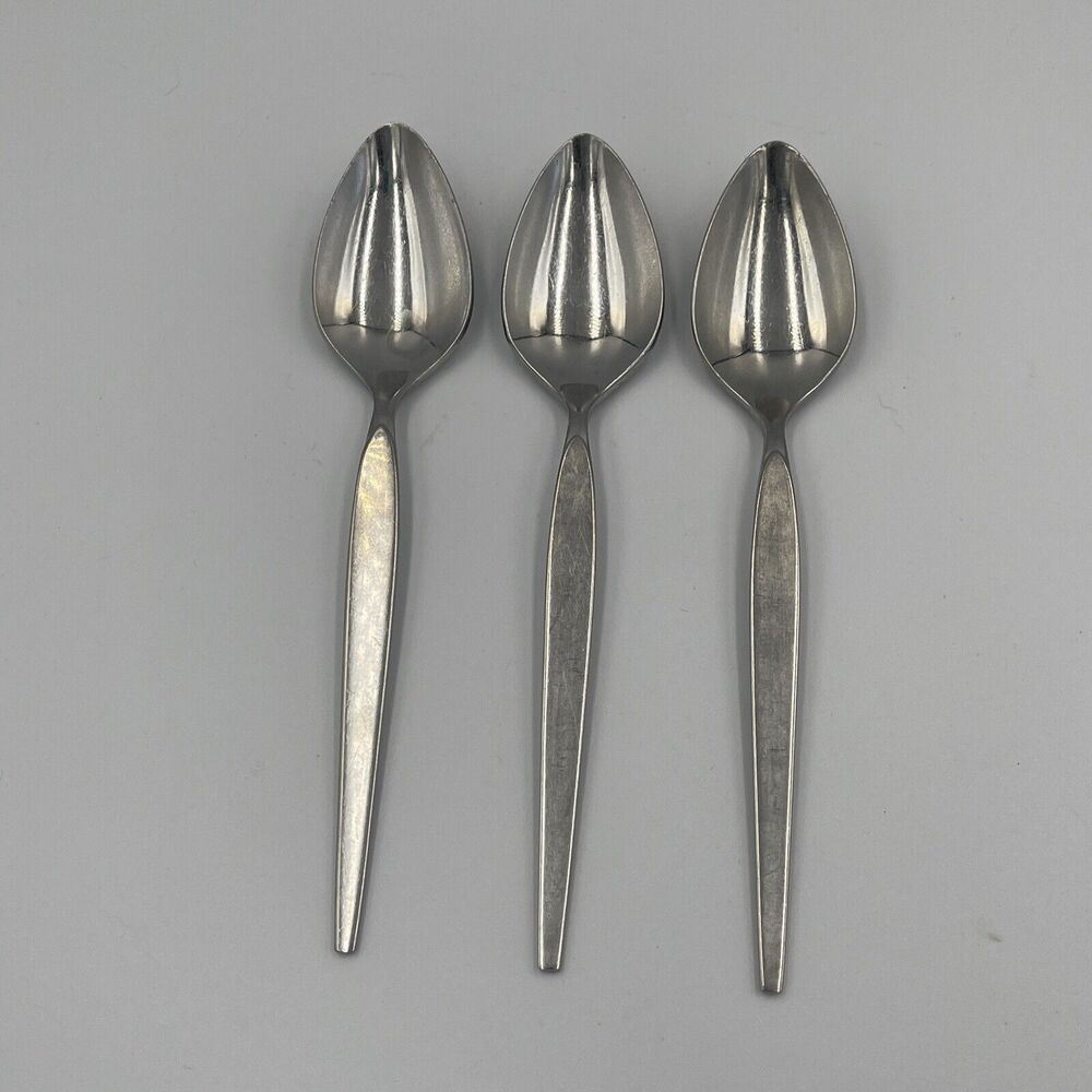 Oneida Community Stainless Flatware Older SATINIQUE QTY 3 Teaspoons Replacement - Picture 2 of 6